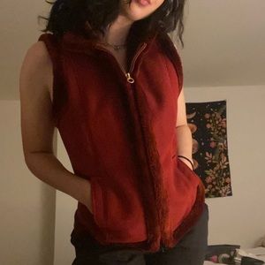 Velvet red vest
